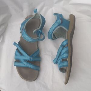 Croft & Barrow Sport Blue Strappy Sandals Women Size 7